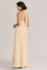 Ellapink Chiffon Dress | Ready To Ship | Pale Yellow