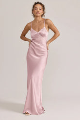 Ellapink Satin Dress | Ready To Ship | Perfect Pink
