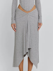 Ellapink AMELIS MAXI SKIRT GREY