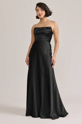 Ellapink Satin Dress | Ready To Ship | Black