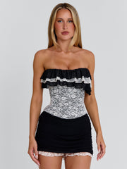 Ellapink SOLARA PLAYSUIT CREAM BLACK