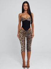 Ellapink EIRA CAPRI PANT LEOPARD SEQUIN