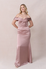 Ellapink Satin Dress | Made To Order