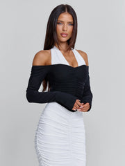 Ellapink TAHITI MAXI DRESS WHITE/BLACK