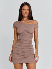 Ellapink MADISON MINI DRESS TAN
