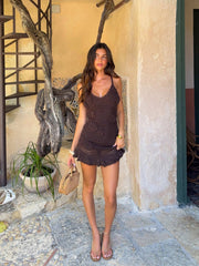 ARENDA MINI DRESS CHOCOLATE