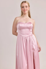 Ellapink Satin Dress | Made To Order