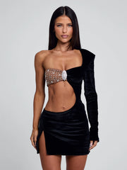 Ellapink AURELINE MINI DRESS BLACK