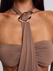 HIEDI MINI DRESS TAN