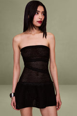 Strapless Crochet Dress