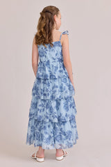Juniors Chiffon Floral Print Dress | Made To Order