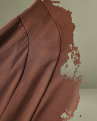 Brown Asymmetrical A-Line Maxi Dress