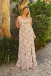 Ellapink Luxe Chiffon Floral Print Dress | Made To Order