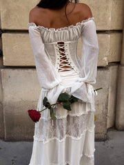 SOLALNES SKIRT WHITE