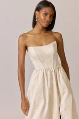 Ellapink Jacquard Dress | Made To Order