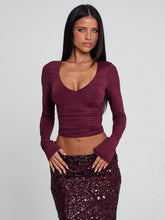 Ellapink CAMHILLA TOP BURGUNDY