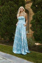 Sydney Satin Floral Print Dress | Made To Order