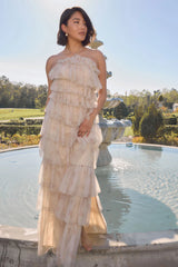 Ellapink Tulle Floral Print Dress | Made To Order