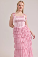 Ellapink Satin + Tulle Dress | Made To Order