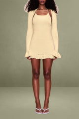 Crochet Halter Mini Dress