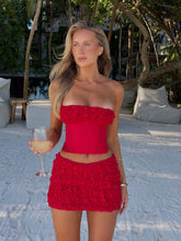 ZOFIA MINI SKIRT RED