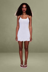Crochet Halter Mini Dress