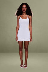 Crochet Halter Mini Dress