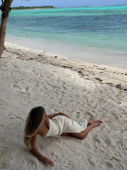 CARMENNE MAXI DRESS IVORY