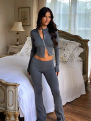 FREESIA TOP CHARCOAL