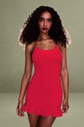 Crochet Halter Mini Dress