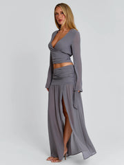 Ellapink LIVVIE MAXI SKIRT GREY