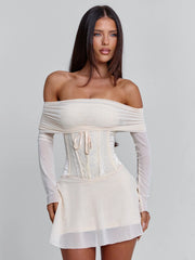 Ellapink ORLA MINI DRESS BEIGE