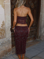 MELINAE MIDI SKIRT CHOCOLATE