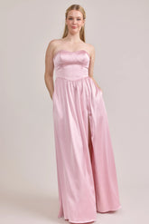 Ellapink Satin Dress | Made To Order