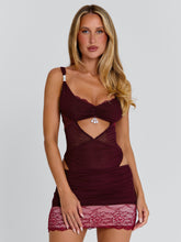 Ellapink VAYLA MINI DRESS DEEP RED