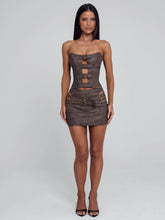 RODEO MINI SKIRT CHOCOLATE