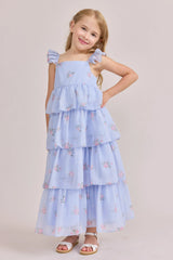 Kids Chiffon Floral Print Dress | Made To Order