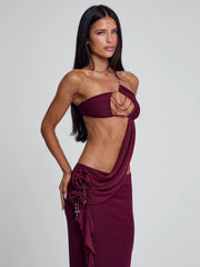 Ellapink RAER MAXI DRESS BURGUNDY