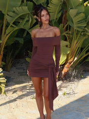 RIDHI MINI DRESS CHOCOLATE
