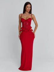 Ellapink BECK MAXI DRESS RED