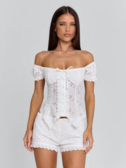 Ellapink SELVIA SHORTS WHITE