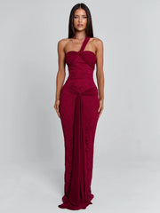 IRMA MAXI DRESS BURGUNDY