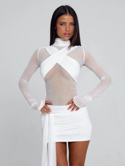 Ellapink OLYRA MINI DRESS WHITE
