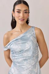 Ellapink Satin Floral Print Dress | Made To Order