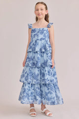 Juniors Chiffon Floral Print Dress | Made To Order