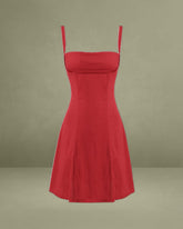 Red A-Line Slip Mini Dress
