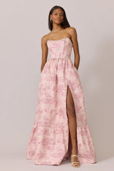 Ellapink Luxe Jacquard Dress | Made To Order