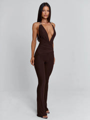 CARYS JUMPSUIT CHOCOLATE