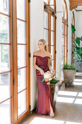 Ellapink Convertible Satin Dress | Made To Order