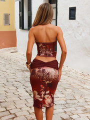 MOZIA MIDI SKIRT VANYA CHOCOLATE